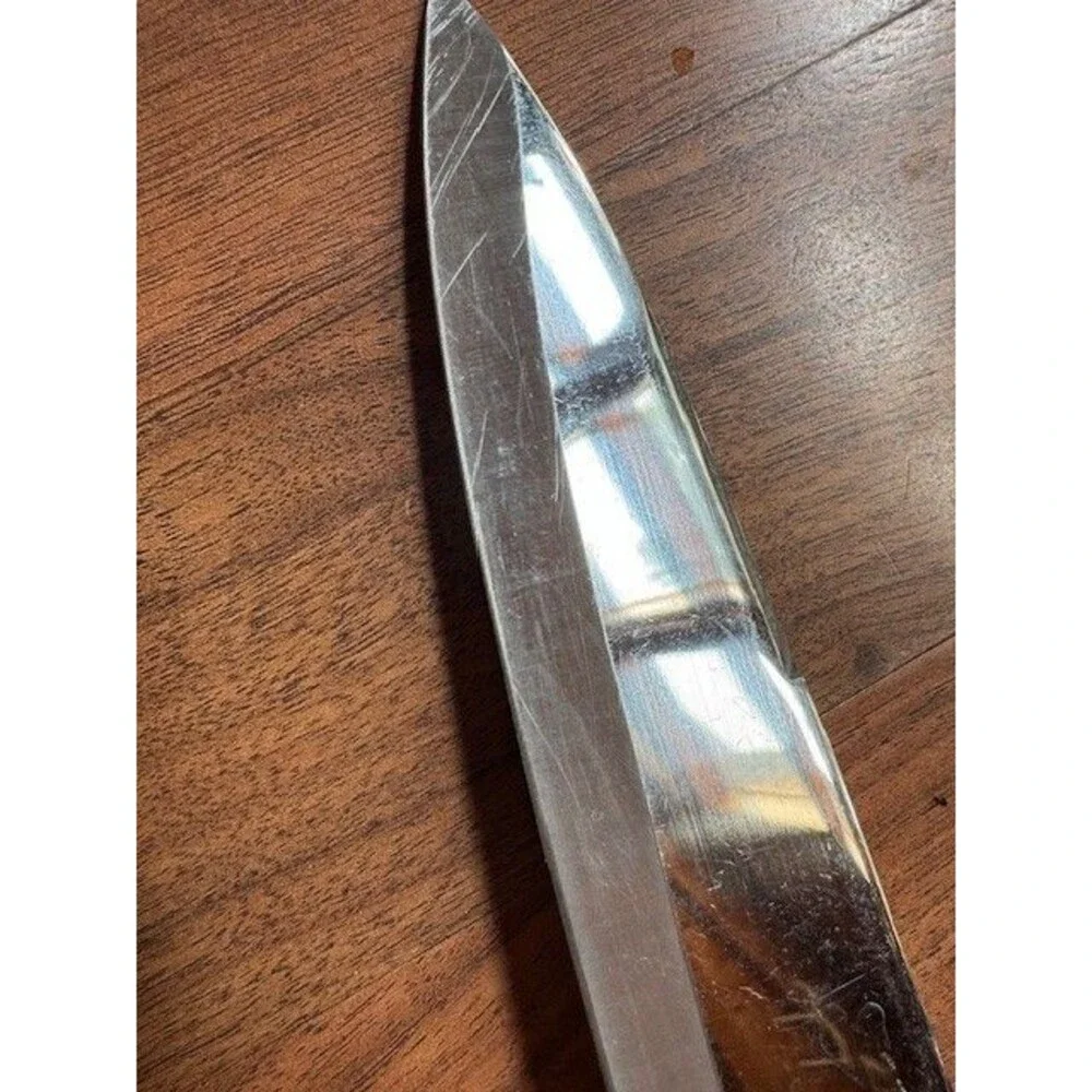 Kitchen Delite‎ Stainless Slicing Chef Knife Full Tang Wood Handle Heavy Duty
